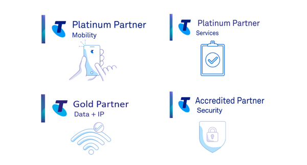 Telstra partner badges fy22