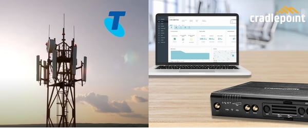 Telstra tower and Cradlepoint router