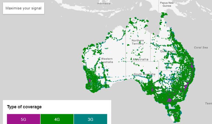 telstra coverage map