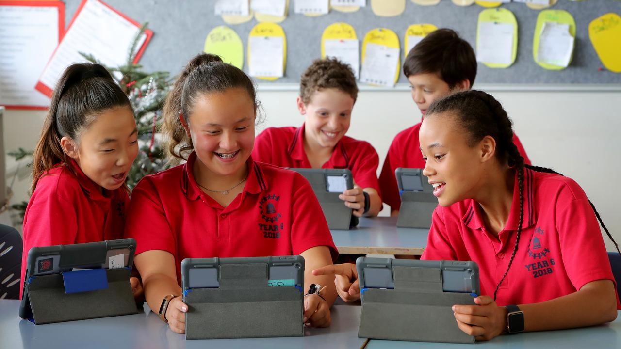 education primary school around laptop