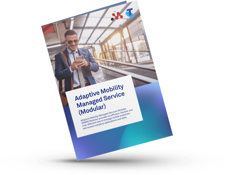 Telstra Adaptive Mobility Managed Services AMMS 3D brochure cover