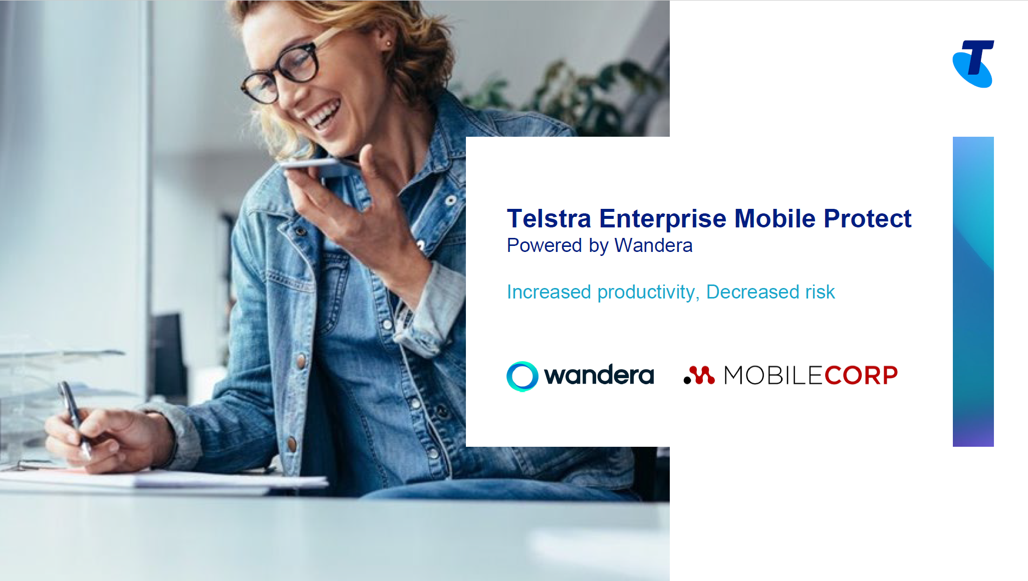 Telstra Enterprise Mobile Protect brochure branded cover