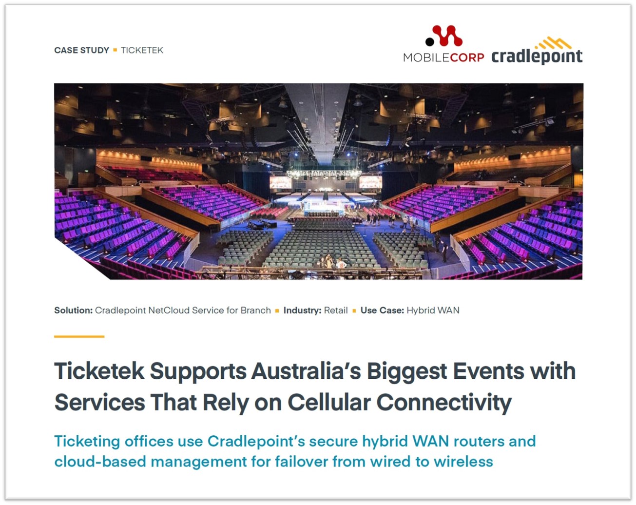 Ticketek case study website