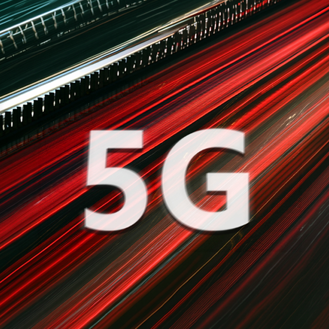 5G - blurred red car tail lights