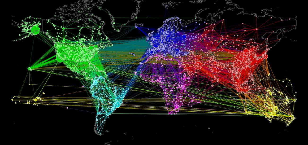 connected everything world map