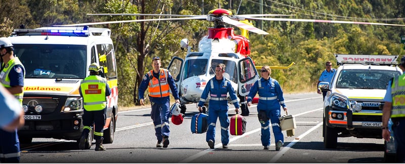 helicopter road accident