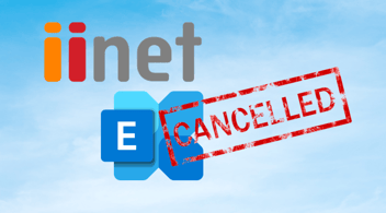 iiNet and Microsoft Exchange logos cancelled