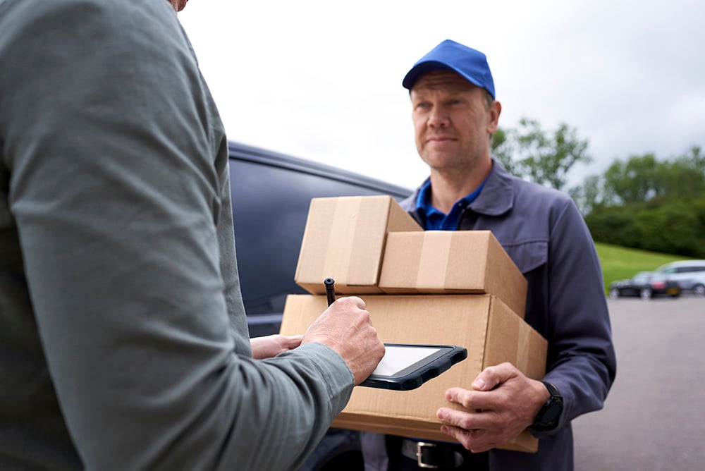 samsung rugged tablet parcel delivery